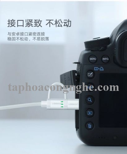 Ugreen 40770 0.5M màu Trắng Cáp sạc truyền dữ liệu USB 2.0 sang MICRO USB + MINI USB US178 30040770